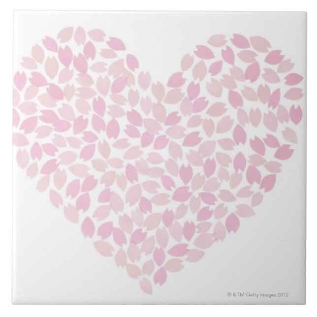 Cherry Blossom Heart Tile (Front)