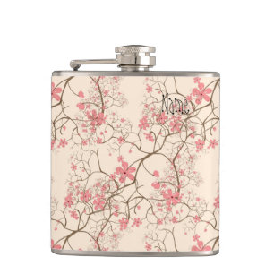 Cherry Blossom Hip Flask