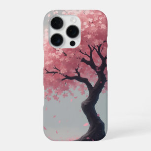 cherry blossom illustration iPhone 16 pro case