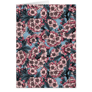 Cherry blossom in pink and blue
