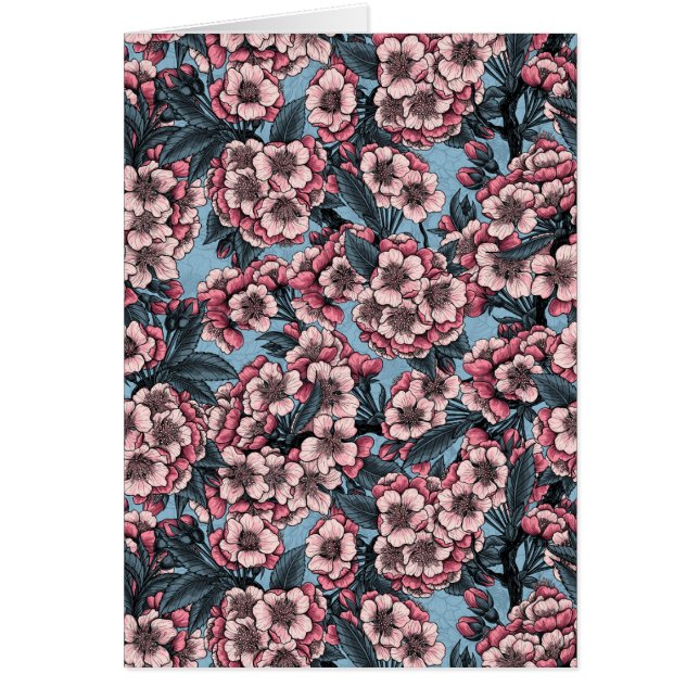 Cherry blossom in pink and blue (Front)