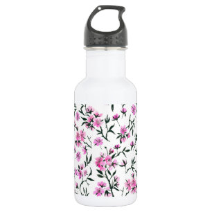 Cherry blossom in pink and blue 532 ml water bottle