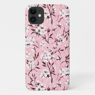 Cherry blossom in pink and blue Case-Mate iPhone case