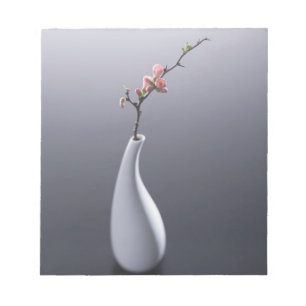 Cherry blossom in vase notepad