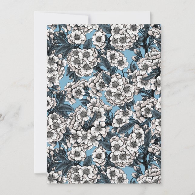 Cherry blossom in white and blue (Front)