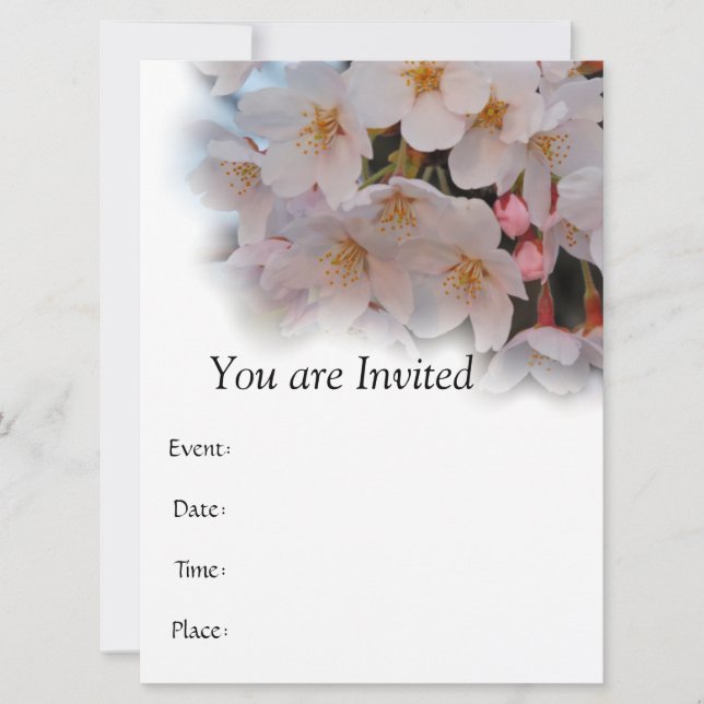 Cherry Blossom Invitation (Front)