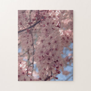 Cherry blossom Japan floral pink pretty unique Jig Jigsaw Puzzle