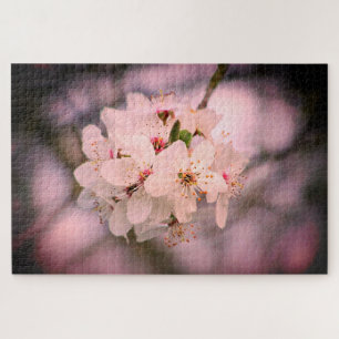 Cherry blossom Japan floral pink pretty unique Jig Jigsaw Puzzle