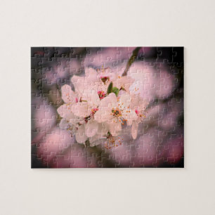 Cherry blossom Japan floral pink pretty unique Jigsaw Puzzle