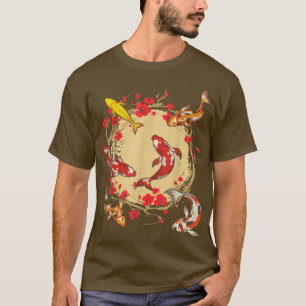Cherry Blossom Japan Koi Fish Sakura Fish Pond Koi T-Shirt