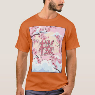 Cherry Blossom Japanese Aesthetic Kawaii Sakura Tr T-Shirt