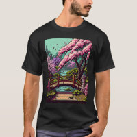 Cherry Blossom Japanese bridge retro 16bit video g