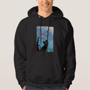 Cherry Blossom Japanese Cat Hoodie