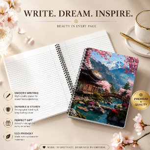 Cherry Blossom Japanese Elegant Gold Wedding cases Notebook
