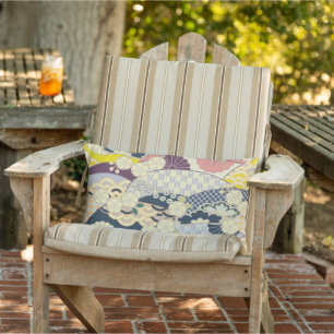 Cherry Blossom Japanese Floral Patio Outdoor Lumbar Cushion