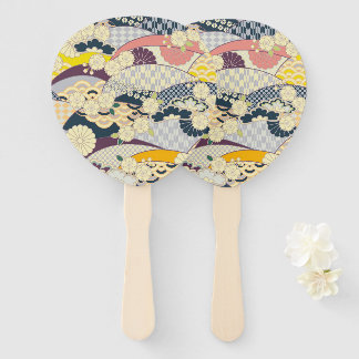 Cherry Blossom Japanese Floral Red White Hand Fan