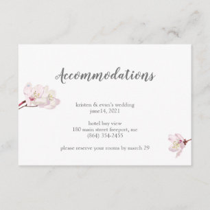 Cherry Blossom Japanese Sakura Accommodations Enclosure Card
