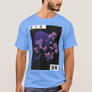 Cherry Blossom Japanese Sakura Vintage Anime  T-Shirt