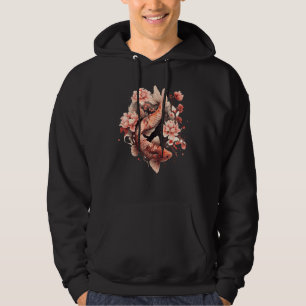 Cherry Blossom Koi Carp Fish Japanese Sakura Graph Hoodie