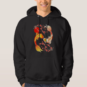 Cherry Blossom Koi Carp Fish Japanese Sakura Graph Hoodie