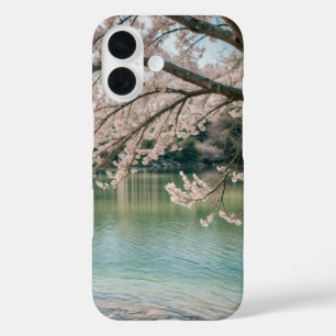 cherry blossom lake iPhone 16 case
