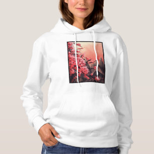 Cherry blossom landscape hoodie