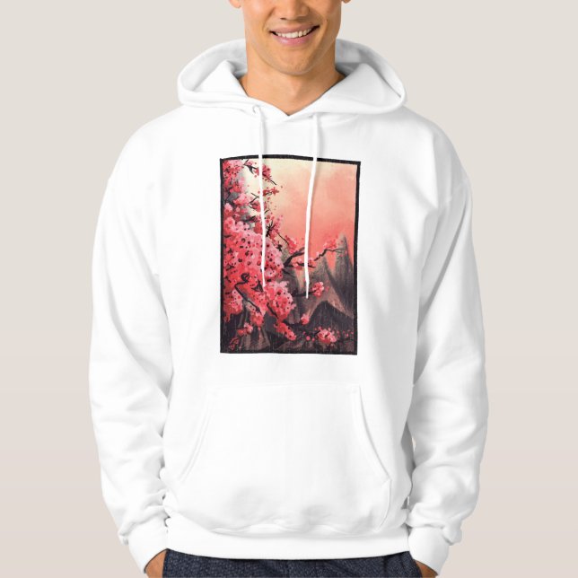 Cherry blossom landscape hoodie (Front)