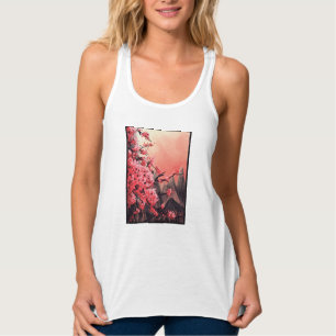 Cherry blossom landscape singlet