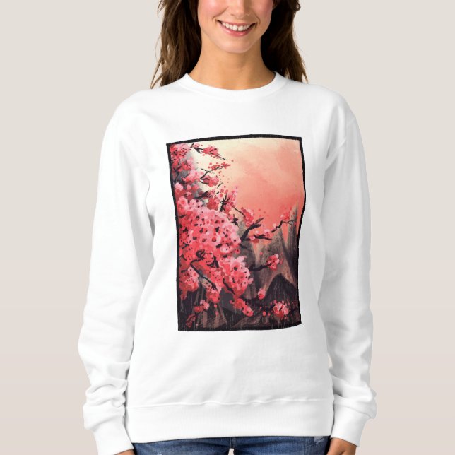 Cherry blossom landscape sweatshirt (Front)