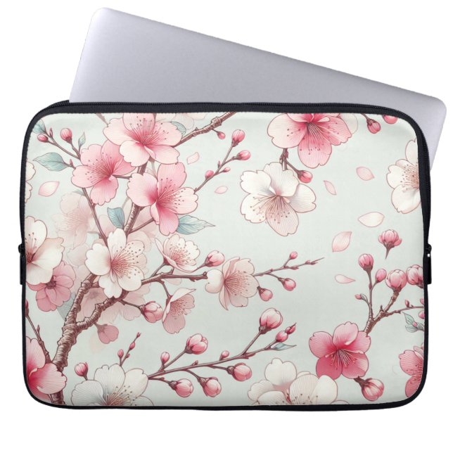 Cherry Blossom Laptop Sleeve (Front)