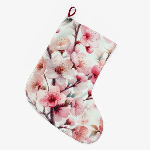 Cherry Blossom Large Christmas Stocking