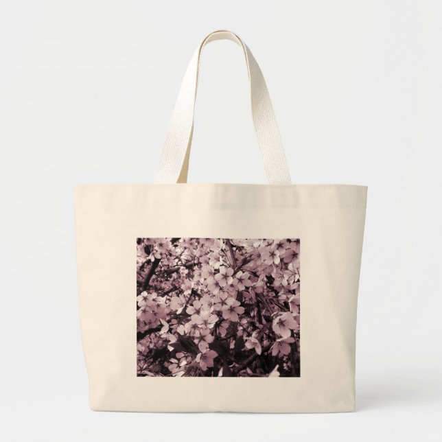 Cherry Blossom Large Tote Bag (Front)