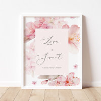 Cherry blossom Love is sweet take a treat Poster