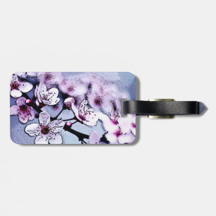 Cherry blossom luggage tag