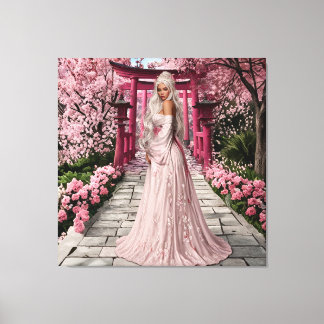 Cherry Blossom Maiden Wall Art