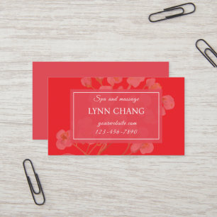 Cherry Blossom Massage Spa Business Card