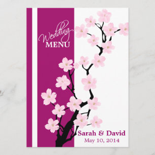 Cherry Blossom Menu Card