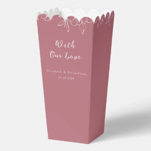 Cherry Blossom Monogram Crest With Our Love Pink Favour Box