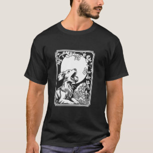 Cherry Blossom Moon Brittany Spaniel - Pet Dog Bre T-Shirt