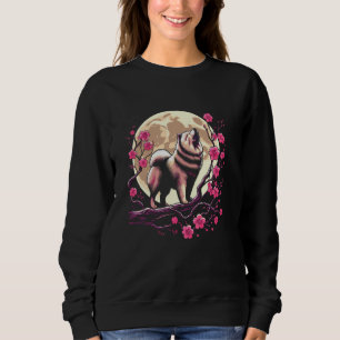 Cherry Blossom Moon Chow Chow Dog Breed Pet - Japa Sweatshirt