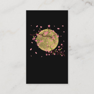 Cherry Blossom Moon Japanese Sakura Tree Business Card