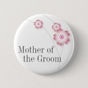 Cherry Blossom Mother of the Groom Button