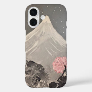 Cherry Blossom Mountain iPhone Case Nature Art Des