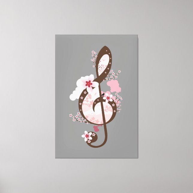 Cherry Blossom Music Canvas Print (Front)