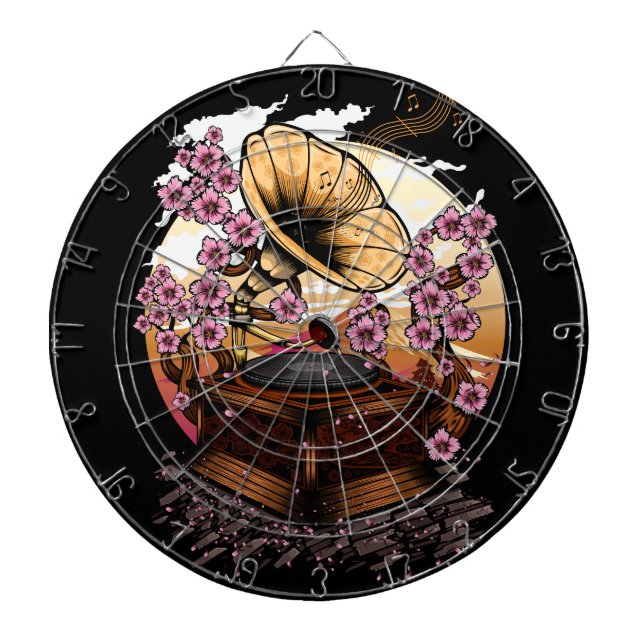 Cherry Blossom Musical Dartboard (Front)