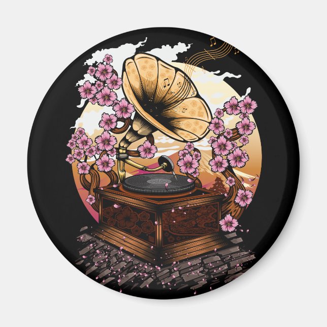 Cherry Blossom Musical Magnet (Front)