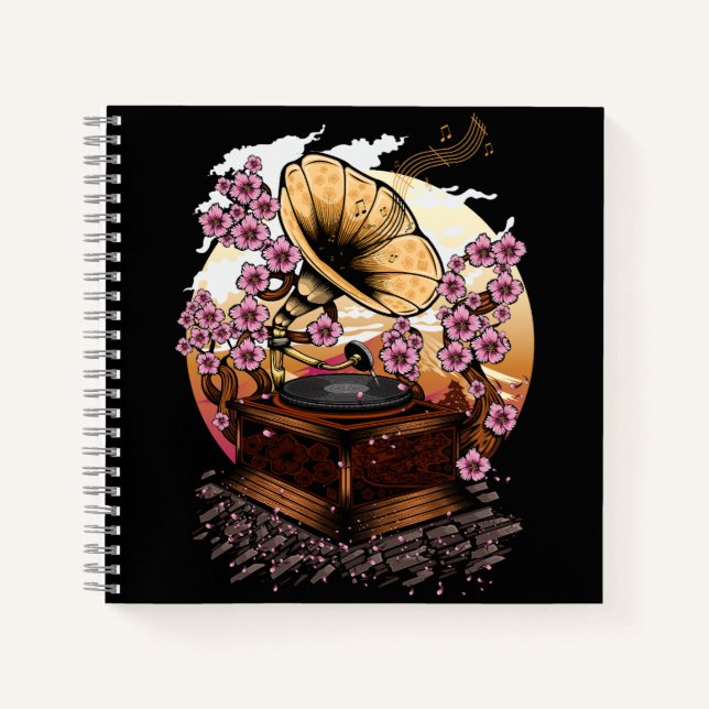 Cherry Blossom Musical Notebook (Front)
