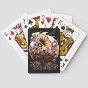 Cherry Blossom Musical Playing Cards