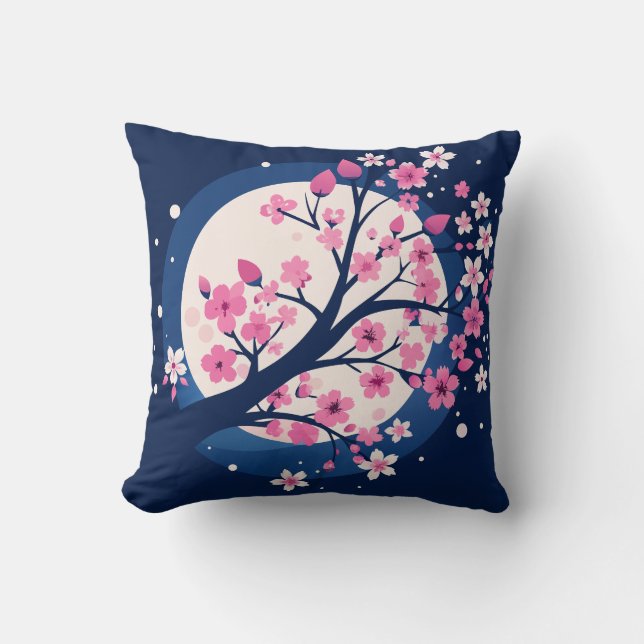 Cherry Blossom Nights Cushion (Front)