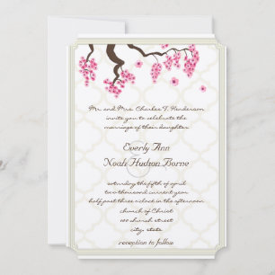 Cherry Blossom Orchard Grove Tree Branch Wedding Invitation